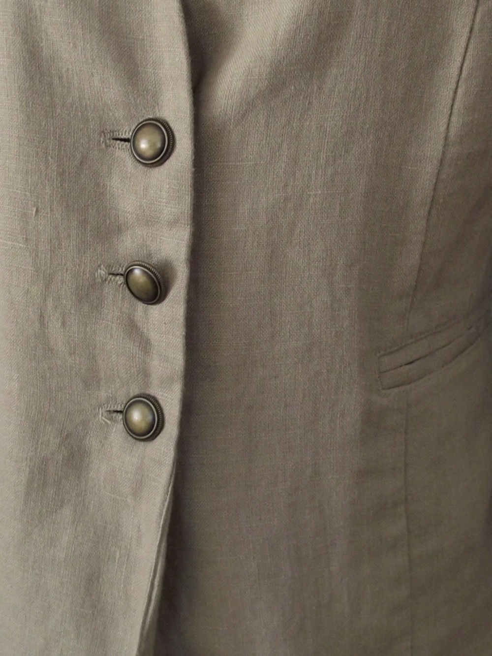 Chico's Beige Longline Blazer with Lace Cuffs - Picture 5 of 12